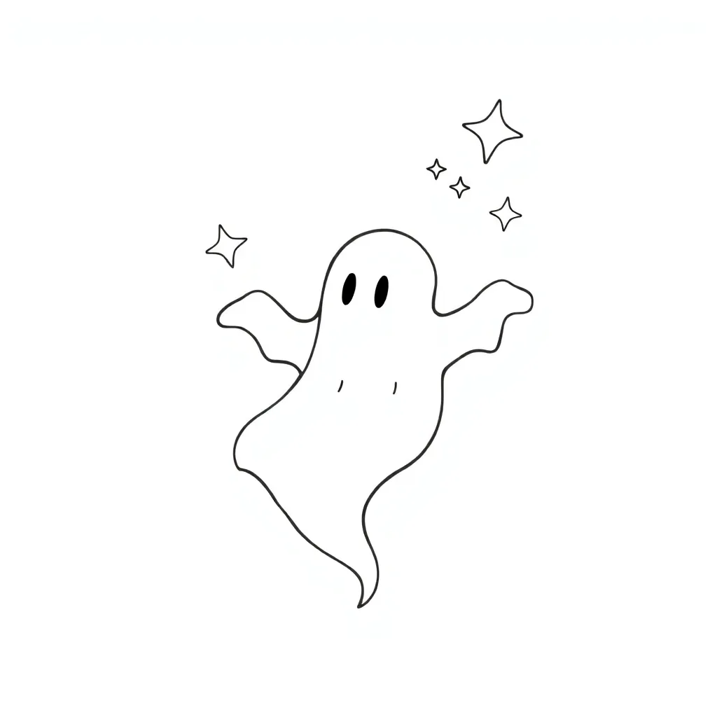 Ghost coloring page