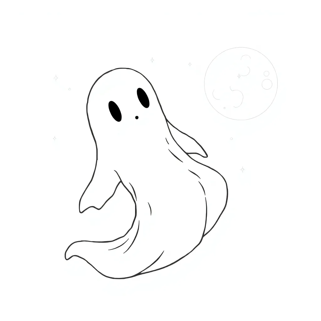 Ghost coloring page