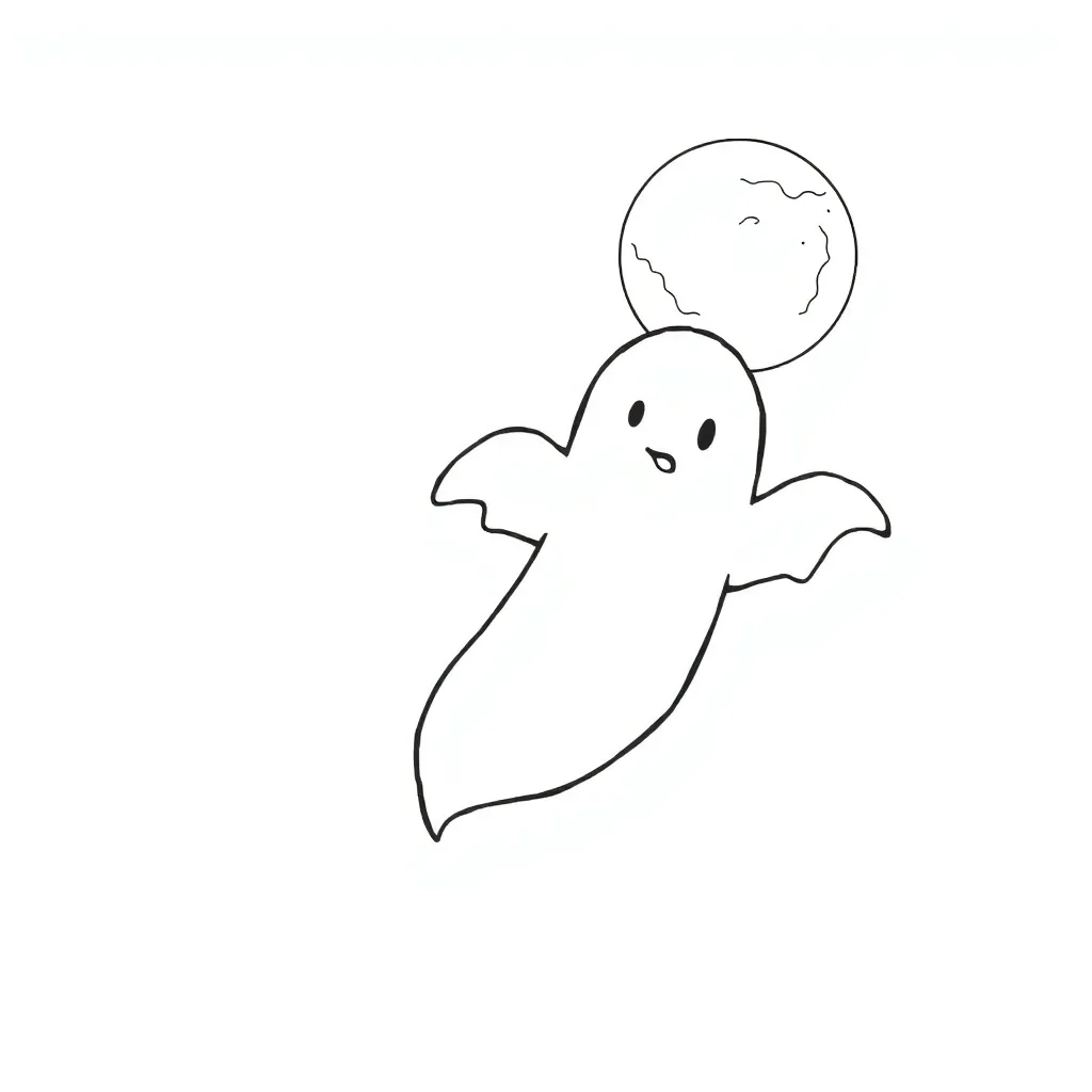 Ghost coloring page