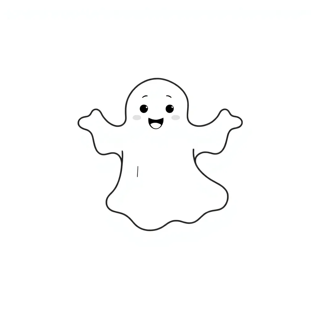 Ghost coloring page