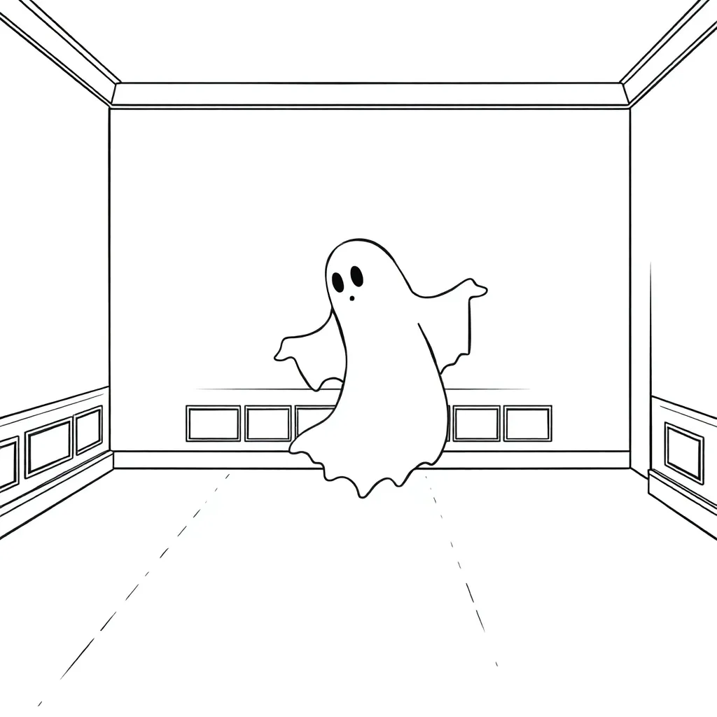Ghost coloring page