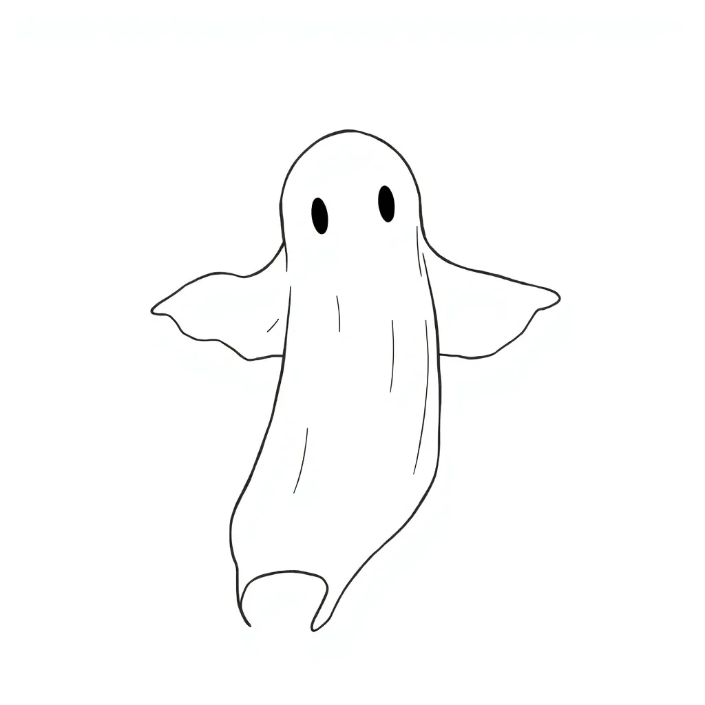 Ghost coloring page