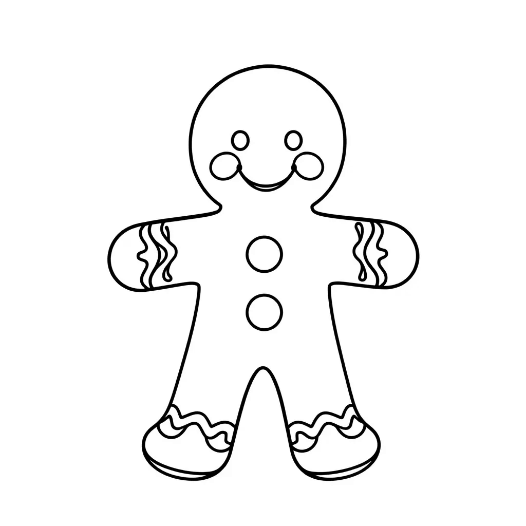 Gingerbread coloring page