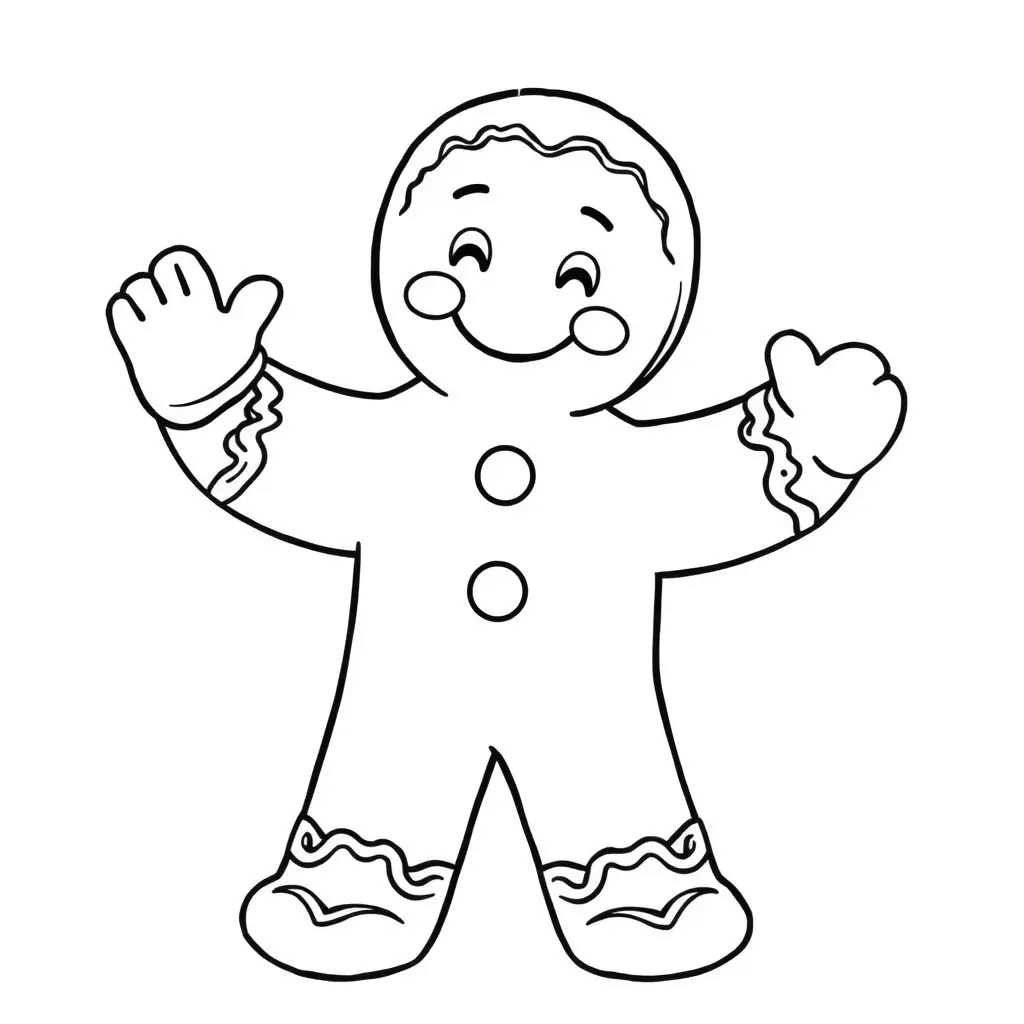 Gingerbread coloring page