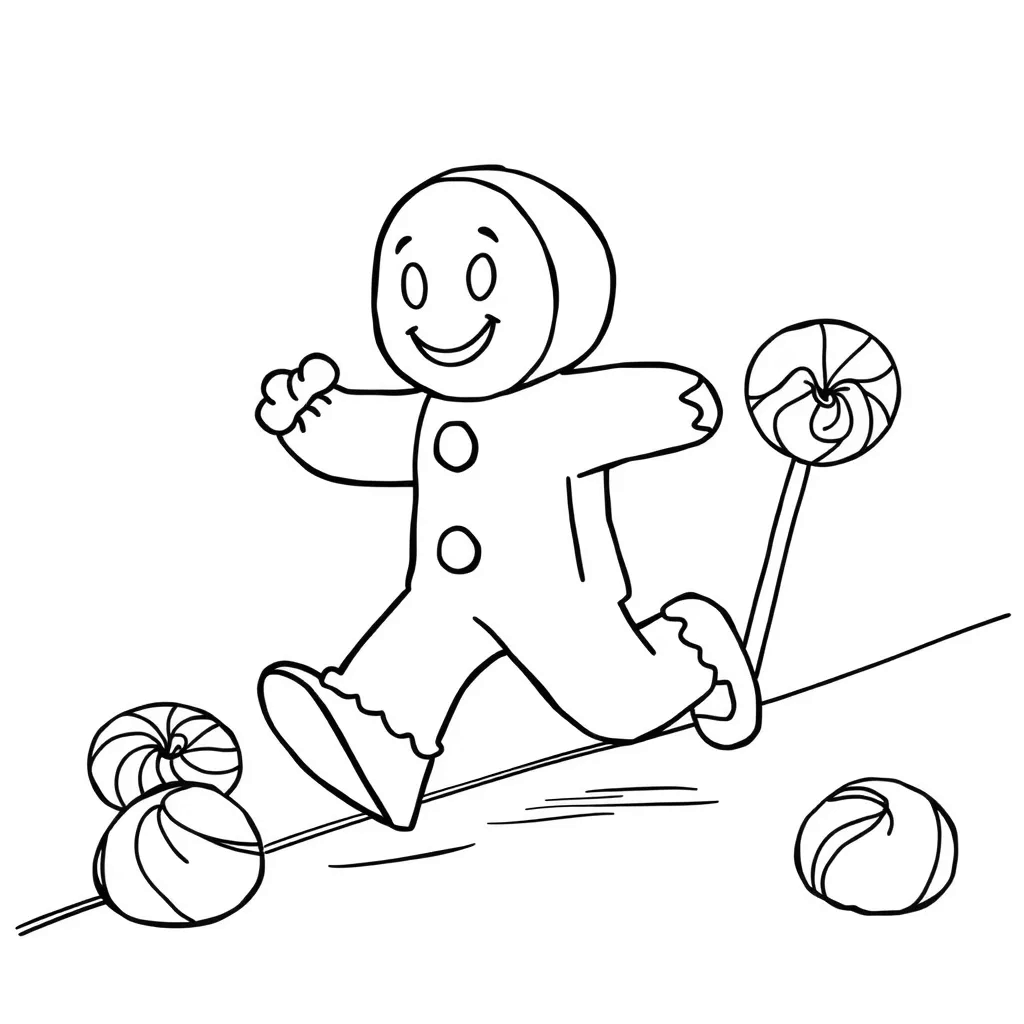 Gingerbread coloring page