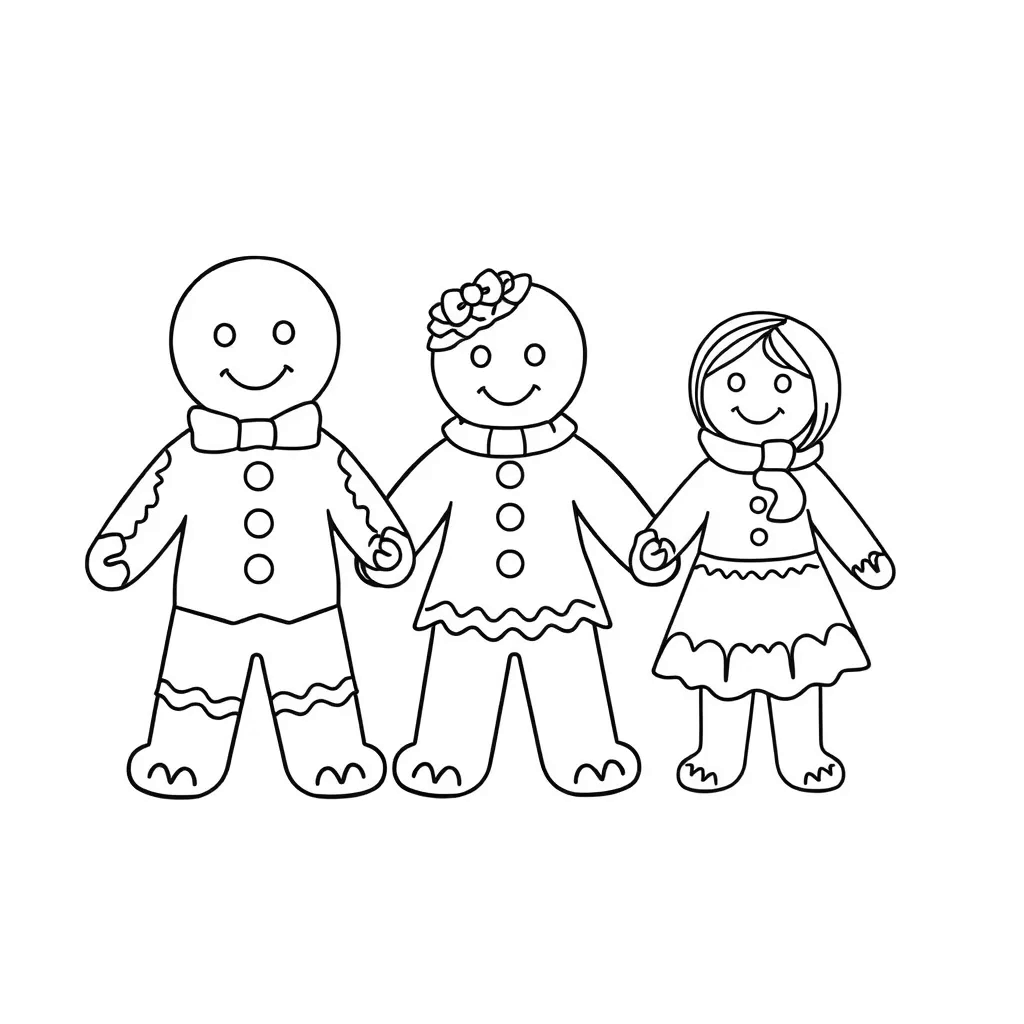 Gingerbread coloring page