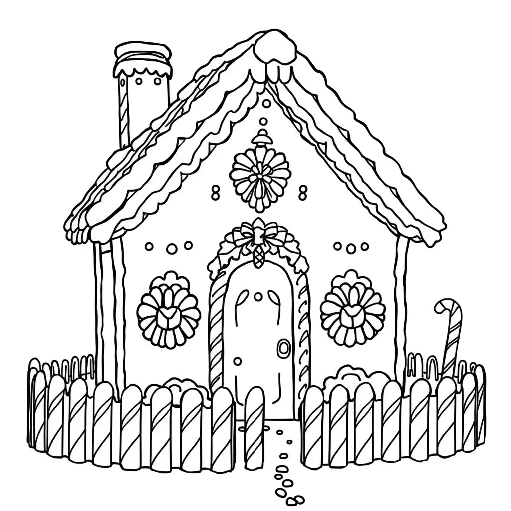 Gingerbread coloring page