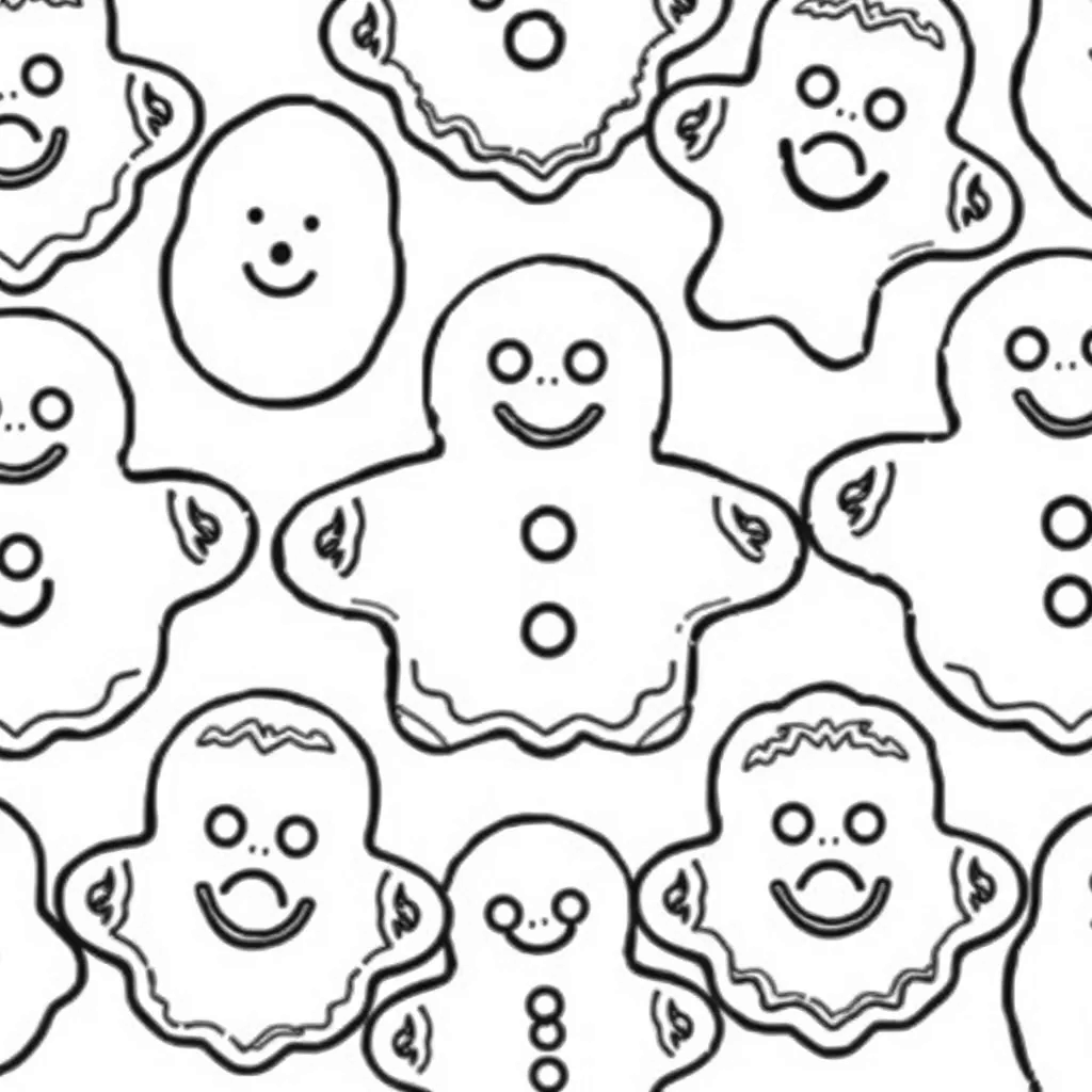 Gingerbread coloring page