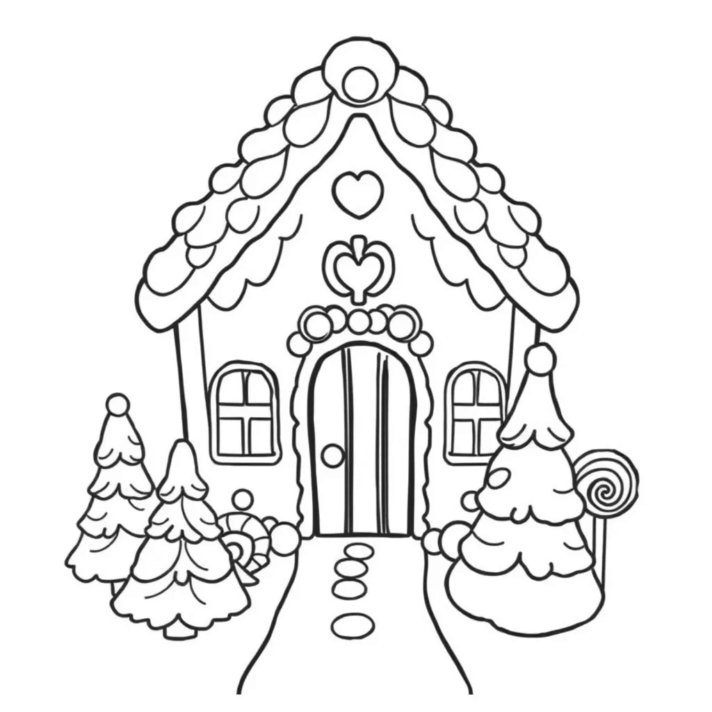 Gingerbread coloring page