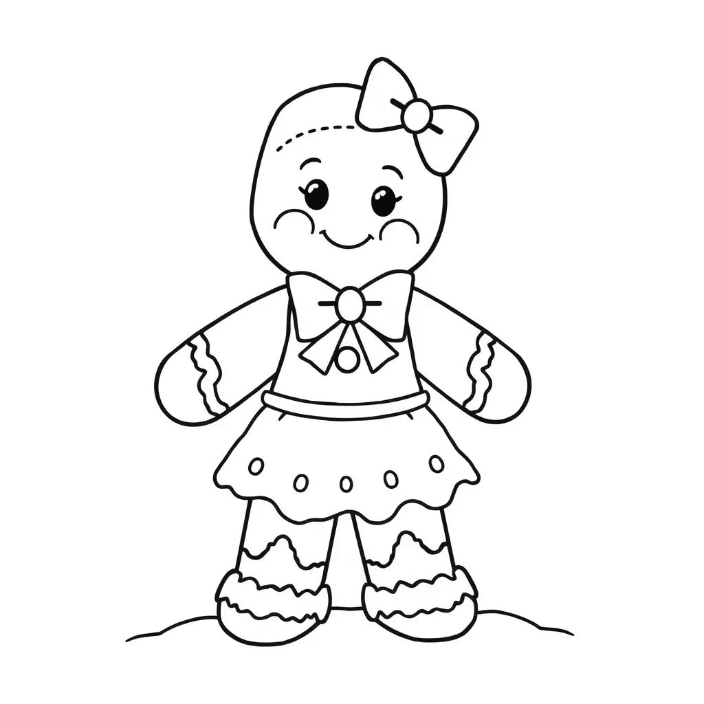 Gingerbread coloring page