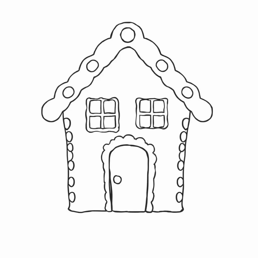Gingerbread coloring page
