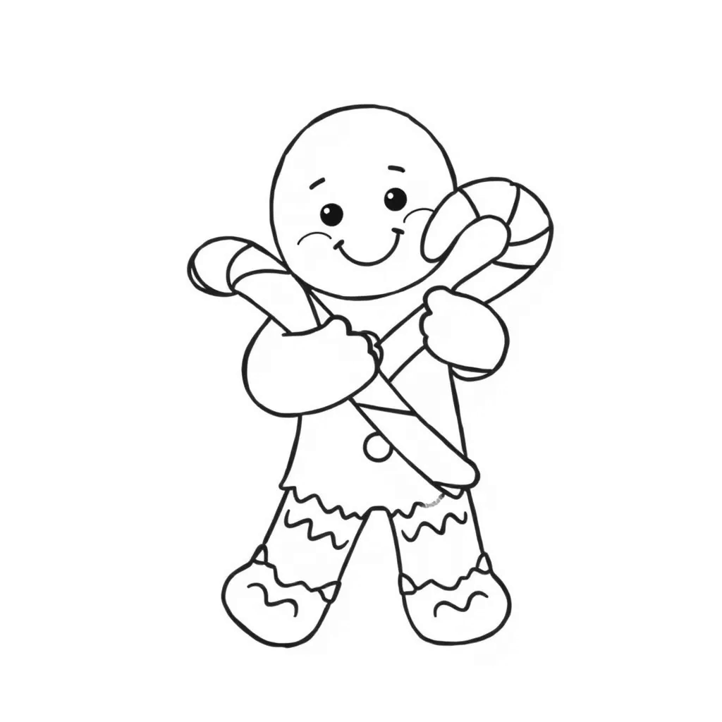 Gingerbread coloring page