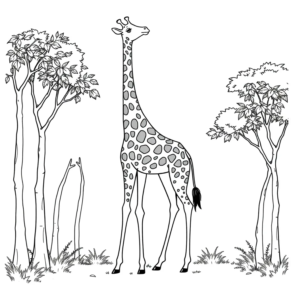 Giraffe coloring page
