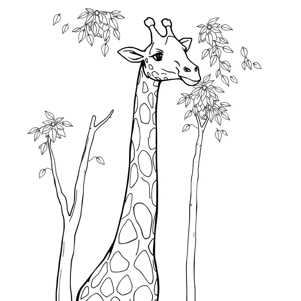Giraffe coloring page