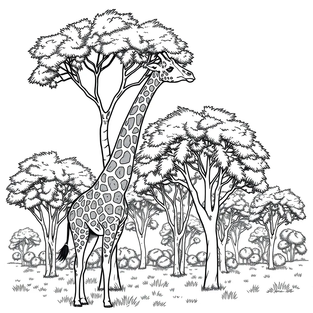 Giraffe coloring page