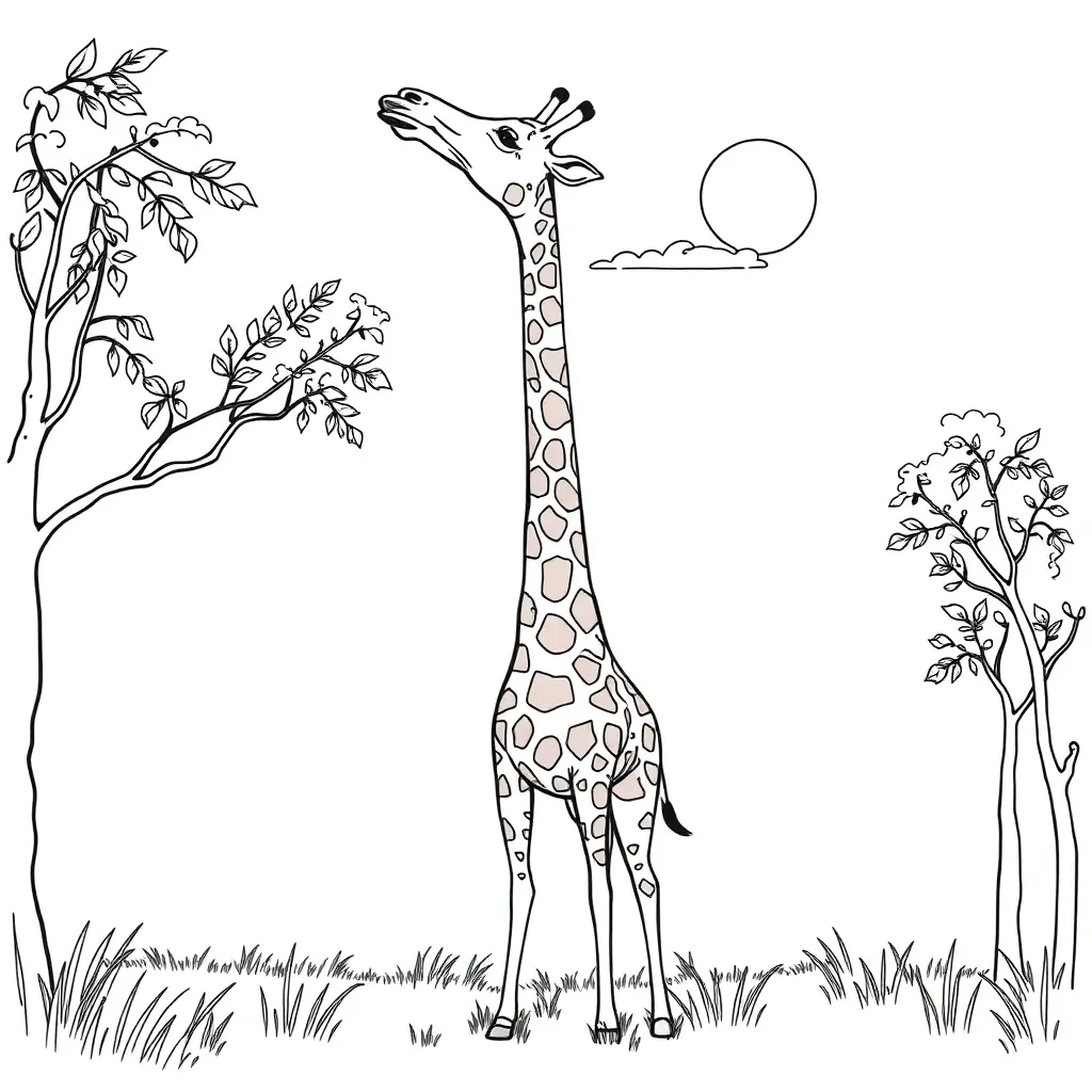 Giraffe coloring page