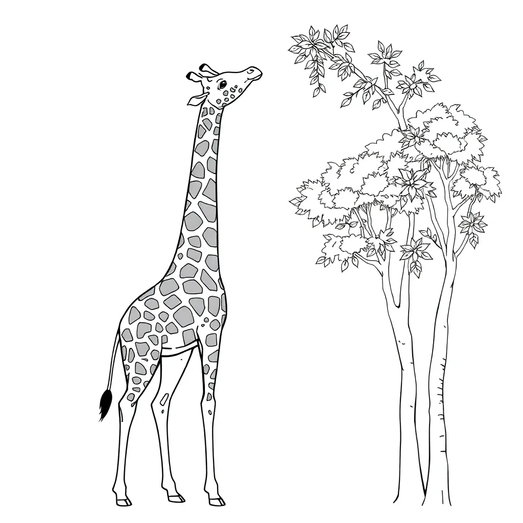 Giraffe coloring page