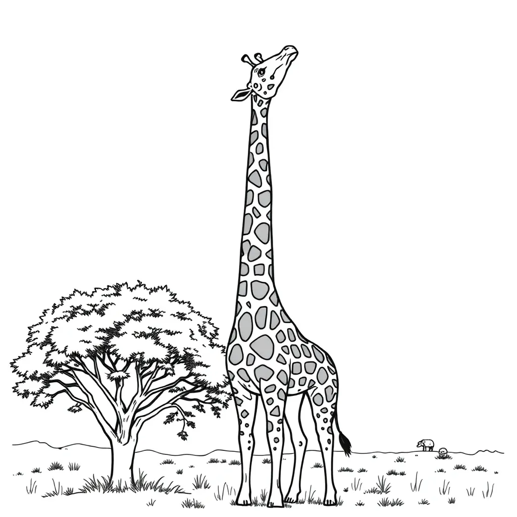 Giraffe coloring page