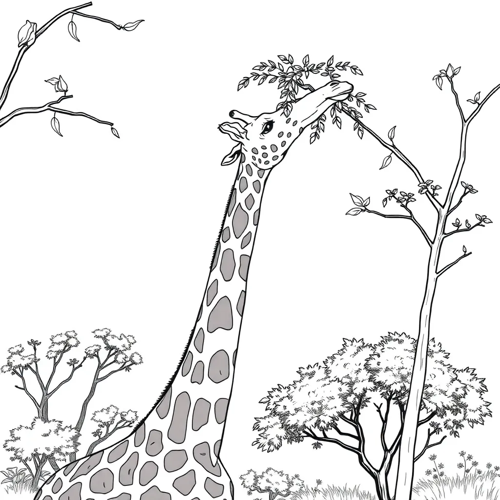 Giraffe coloring page