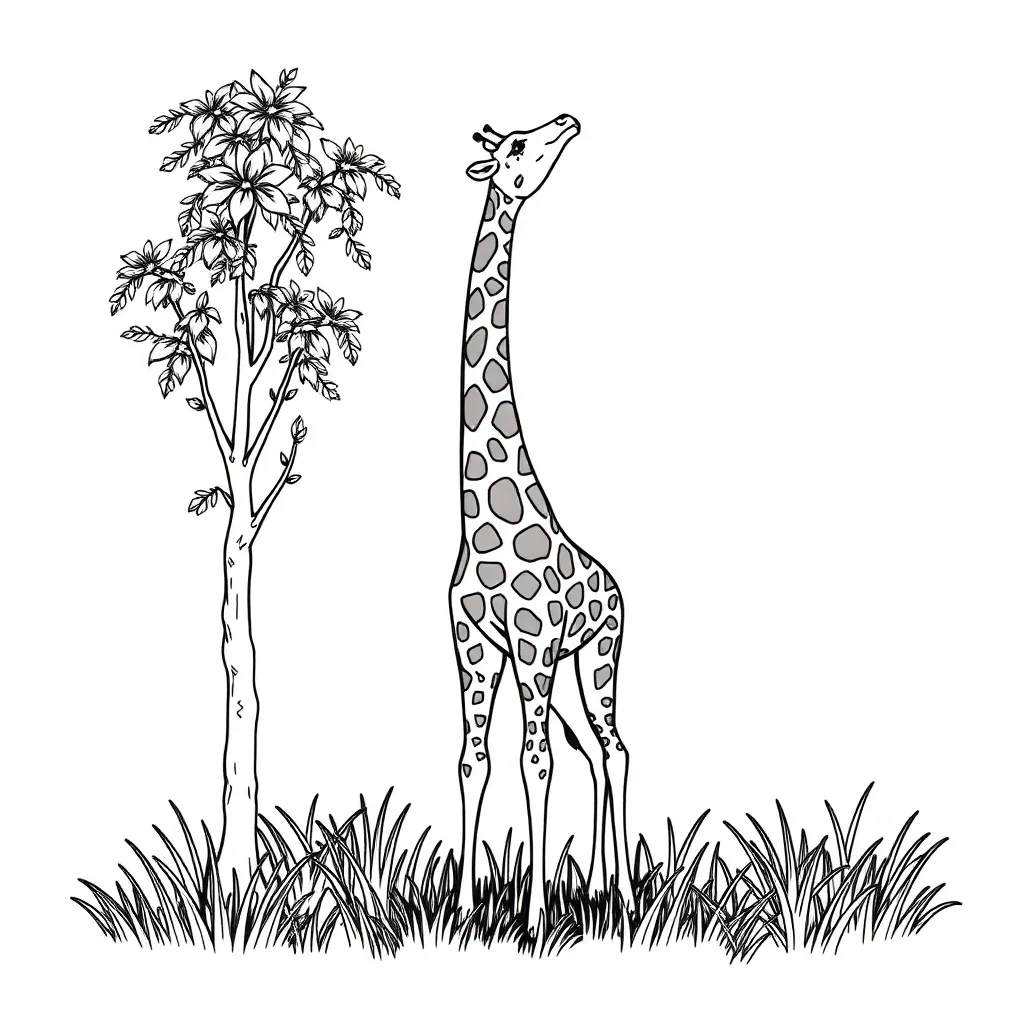 Giraffe coloring page