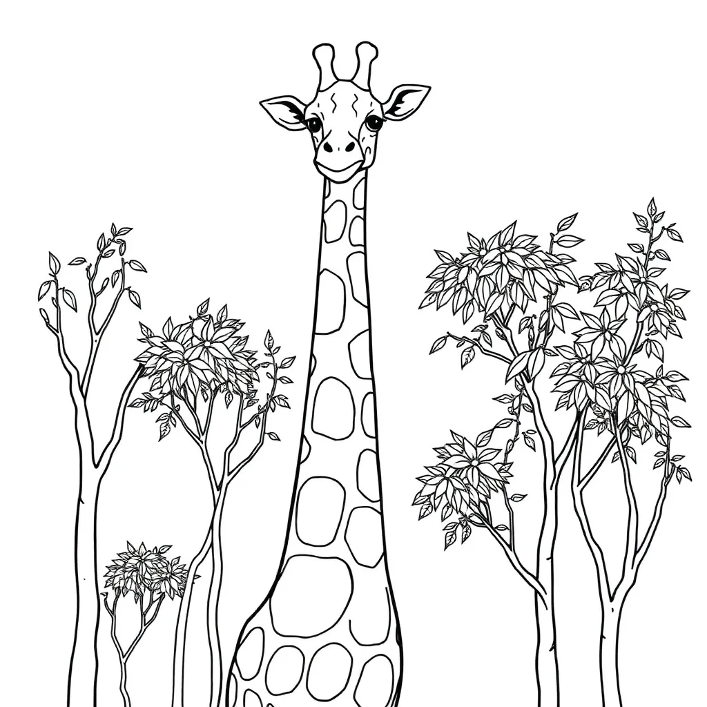 Giraffe coloring page