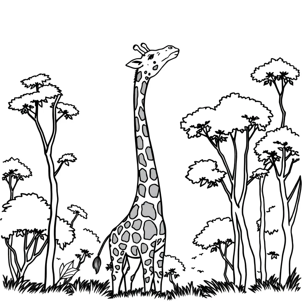Giraffe coloring page
