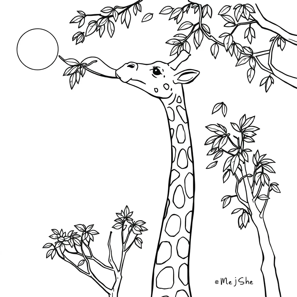 Giraffe coloring page