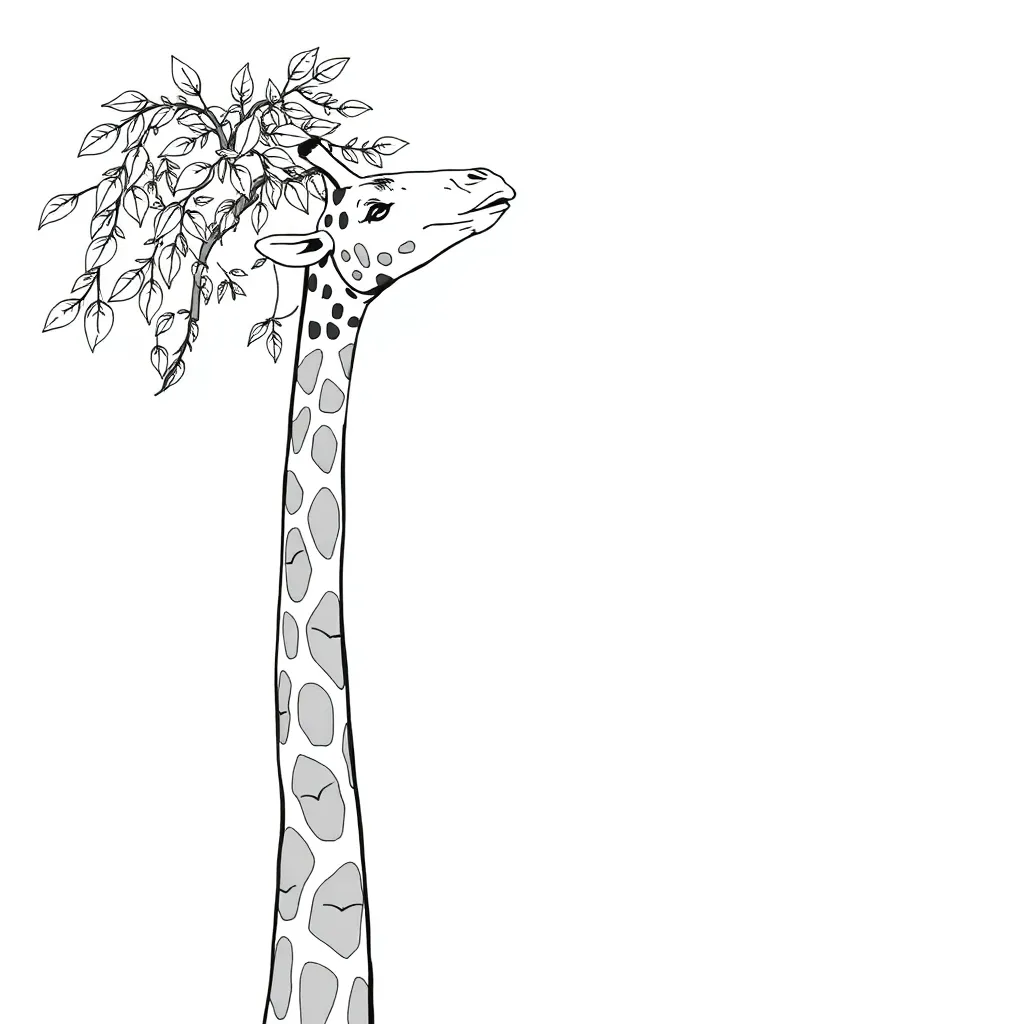 Giraffe coloring page