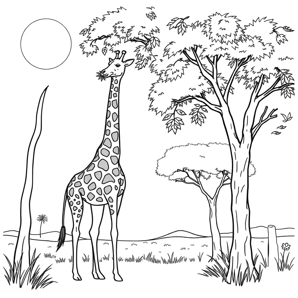 Giraffe coloring page