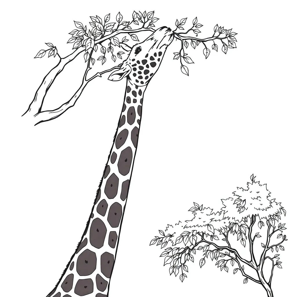 Giraffe coloring page