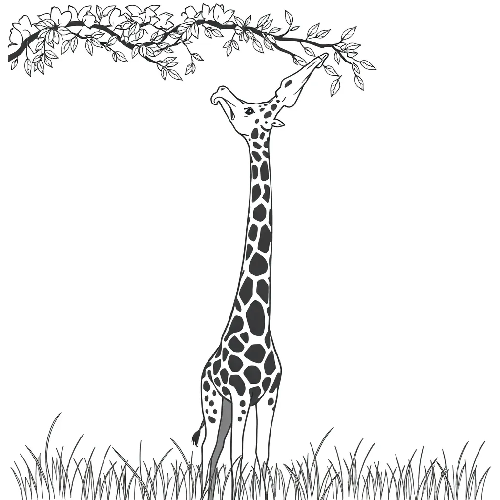Giraffe coloring page