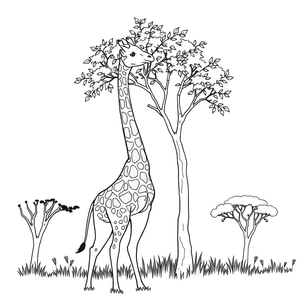 Giraffe coloring page