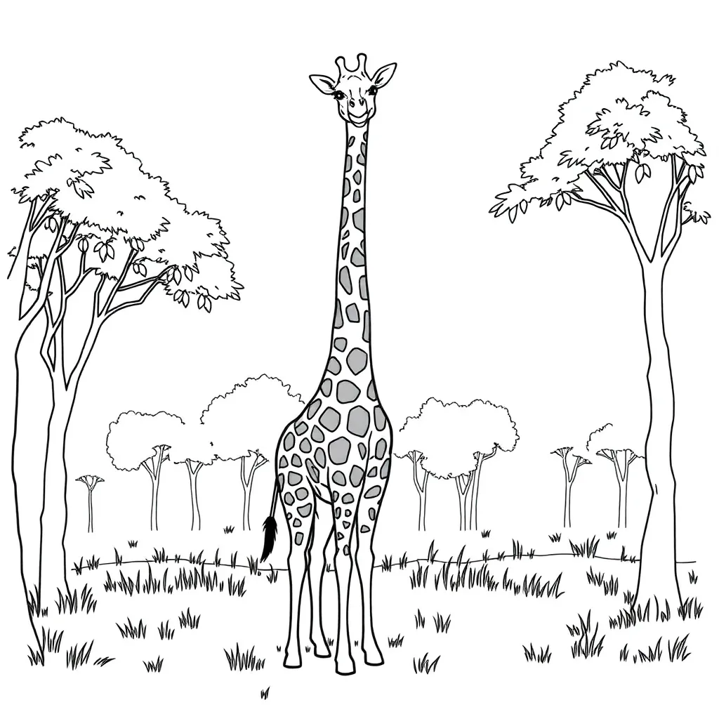 Giraffe coloring page