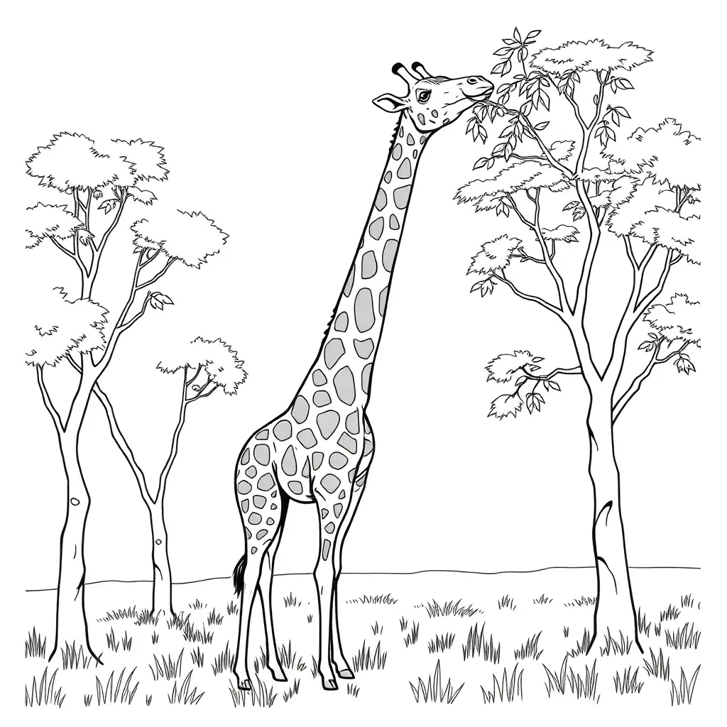 Giraffe coloring page