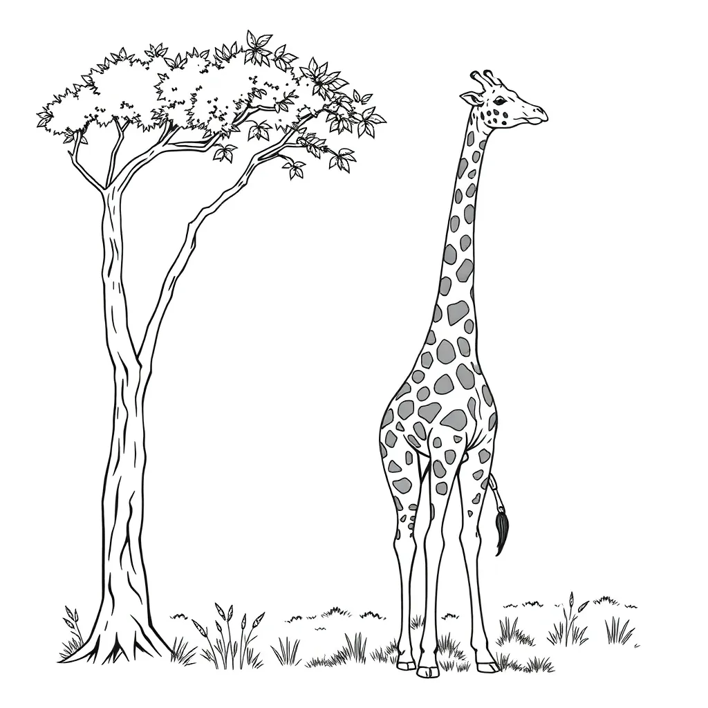 Giraffe coloring page