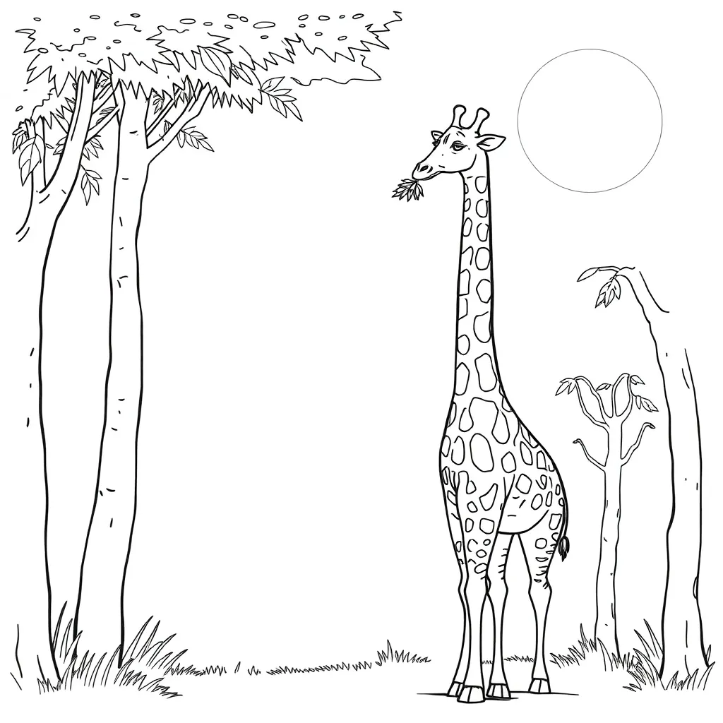 Giraffe coloring page