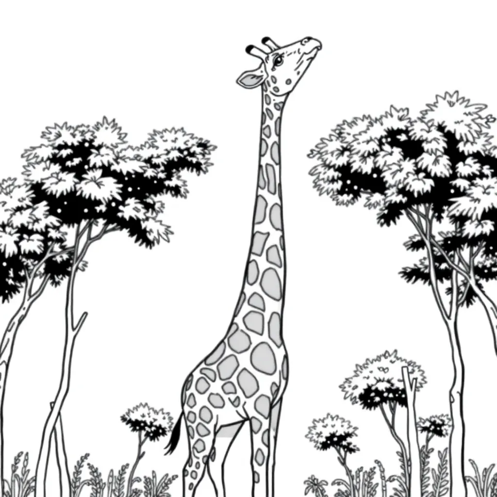 Giraffe coloring page