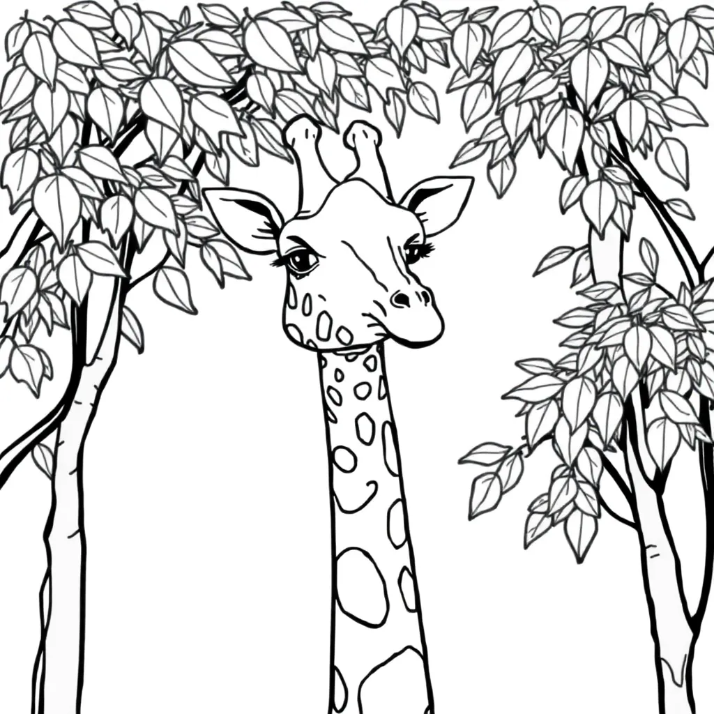 Giraffe coloring page
