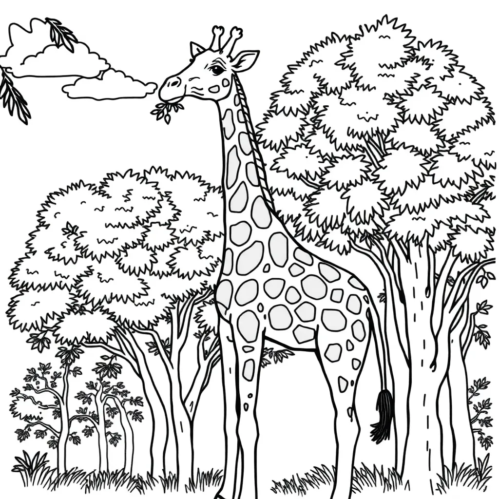 Giraffe coloring page