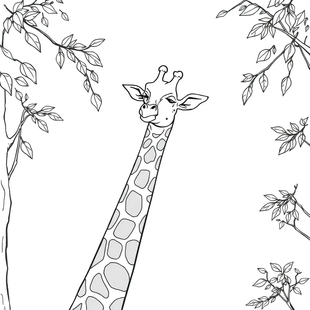 Giraffe coloring page
