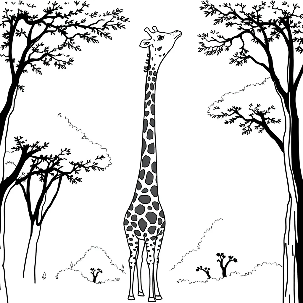 Giraffe coloring page