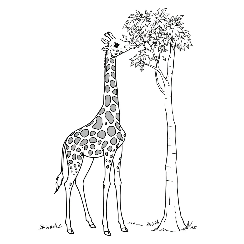 Giraffe coloring page