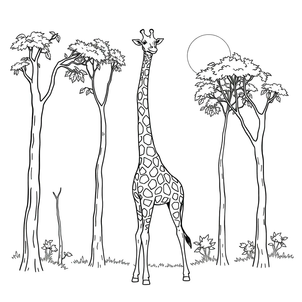 Giraffe coloring page