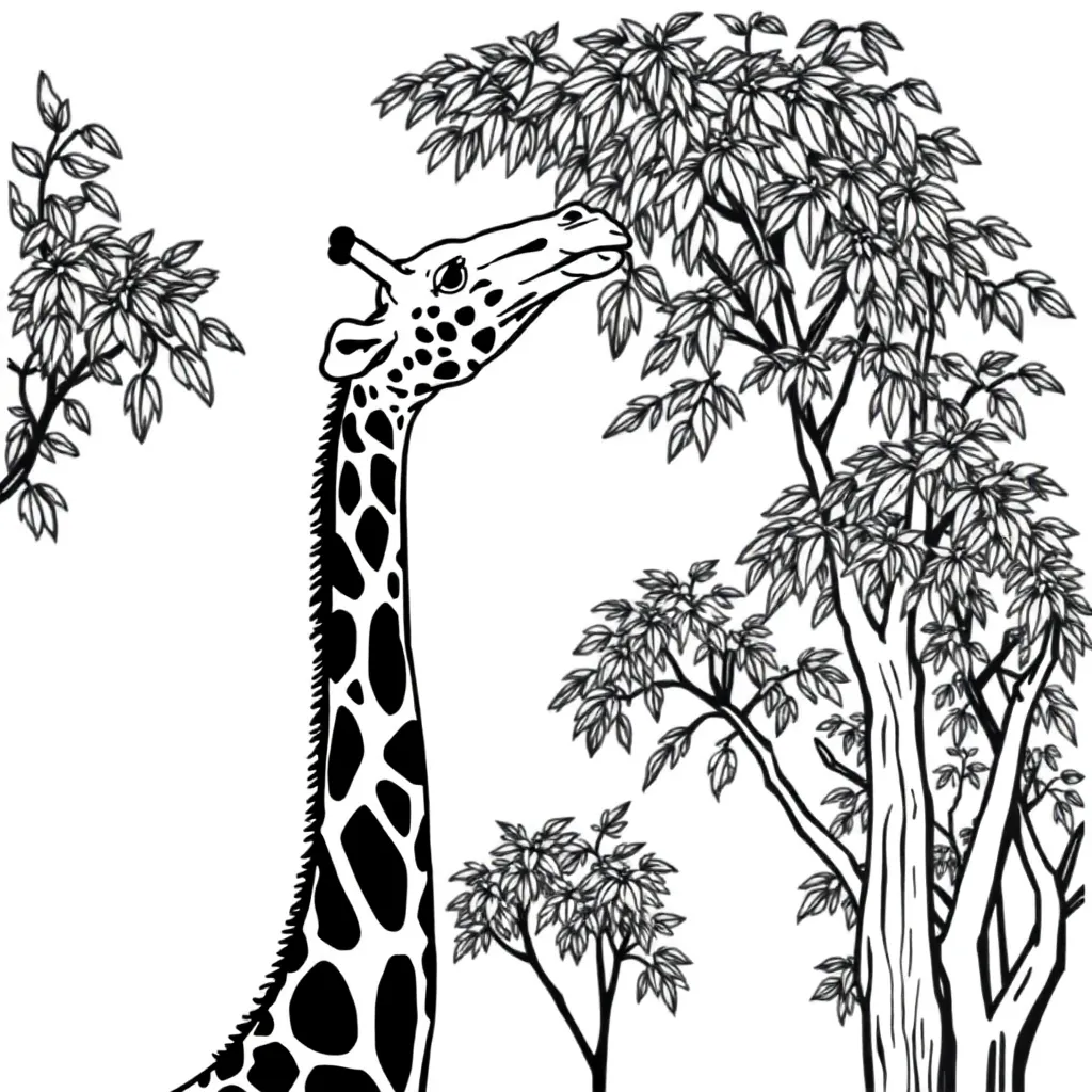 Giraffe coloring page