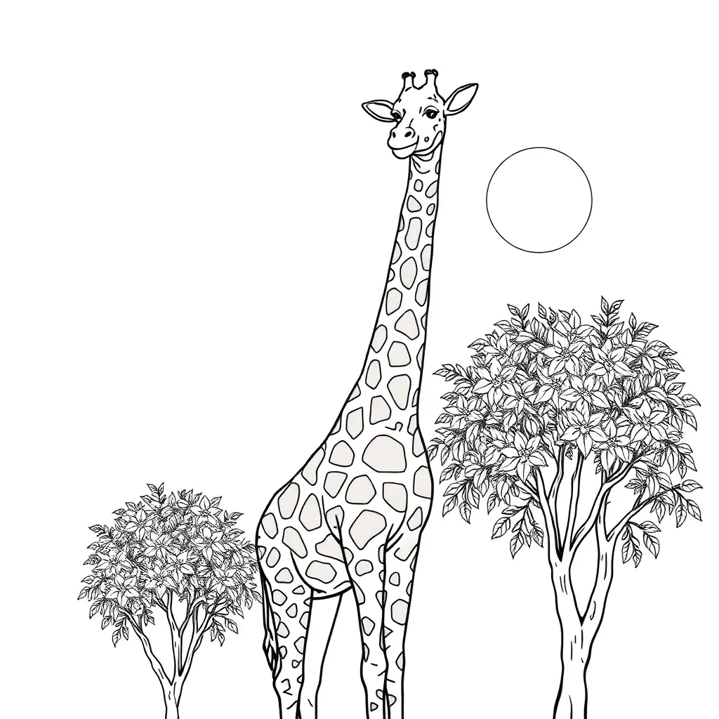 Giraffe coloring page