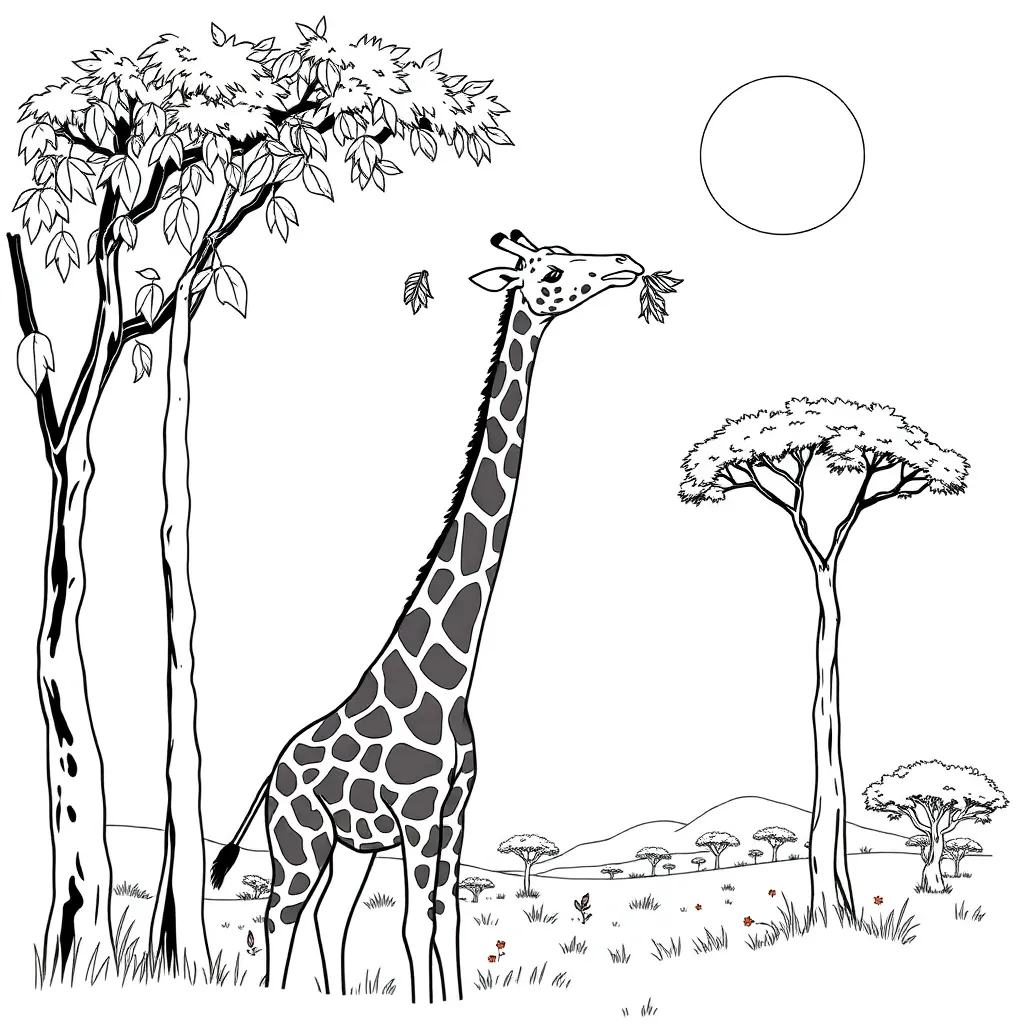 Giraffe coloring page