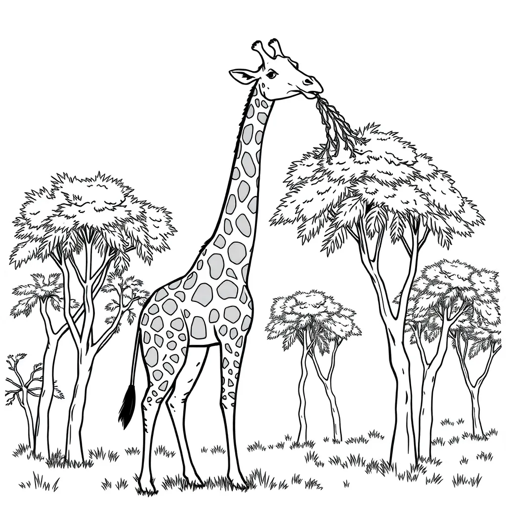 Giraffe coloring page