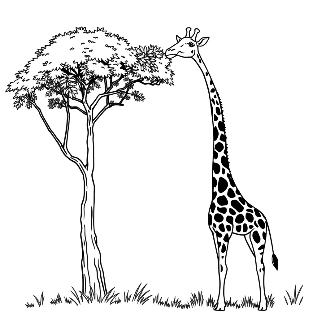 Giraffe coloring page