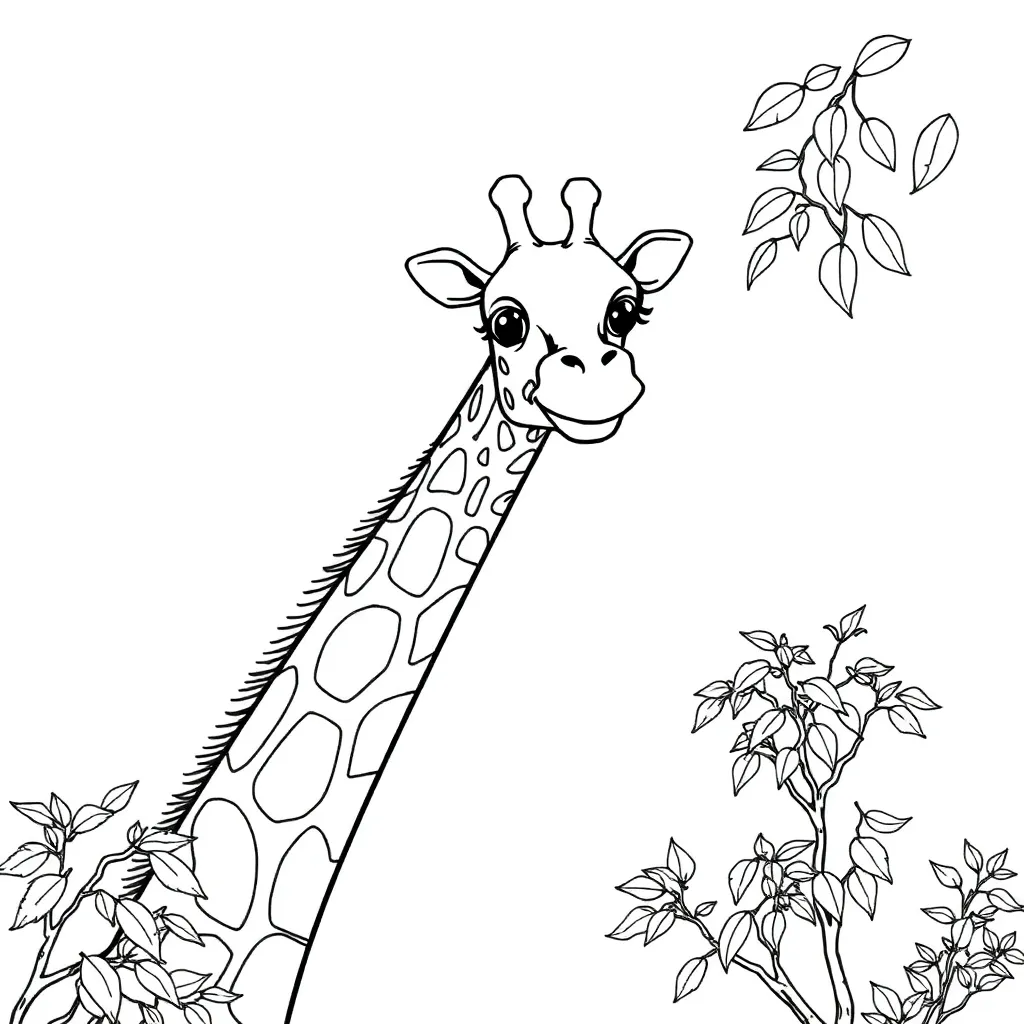 Giraffe coloring page
