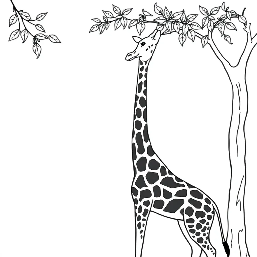 Giraffe coloring page